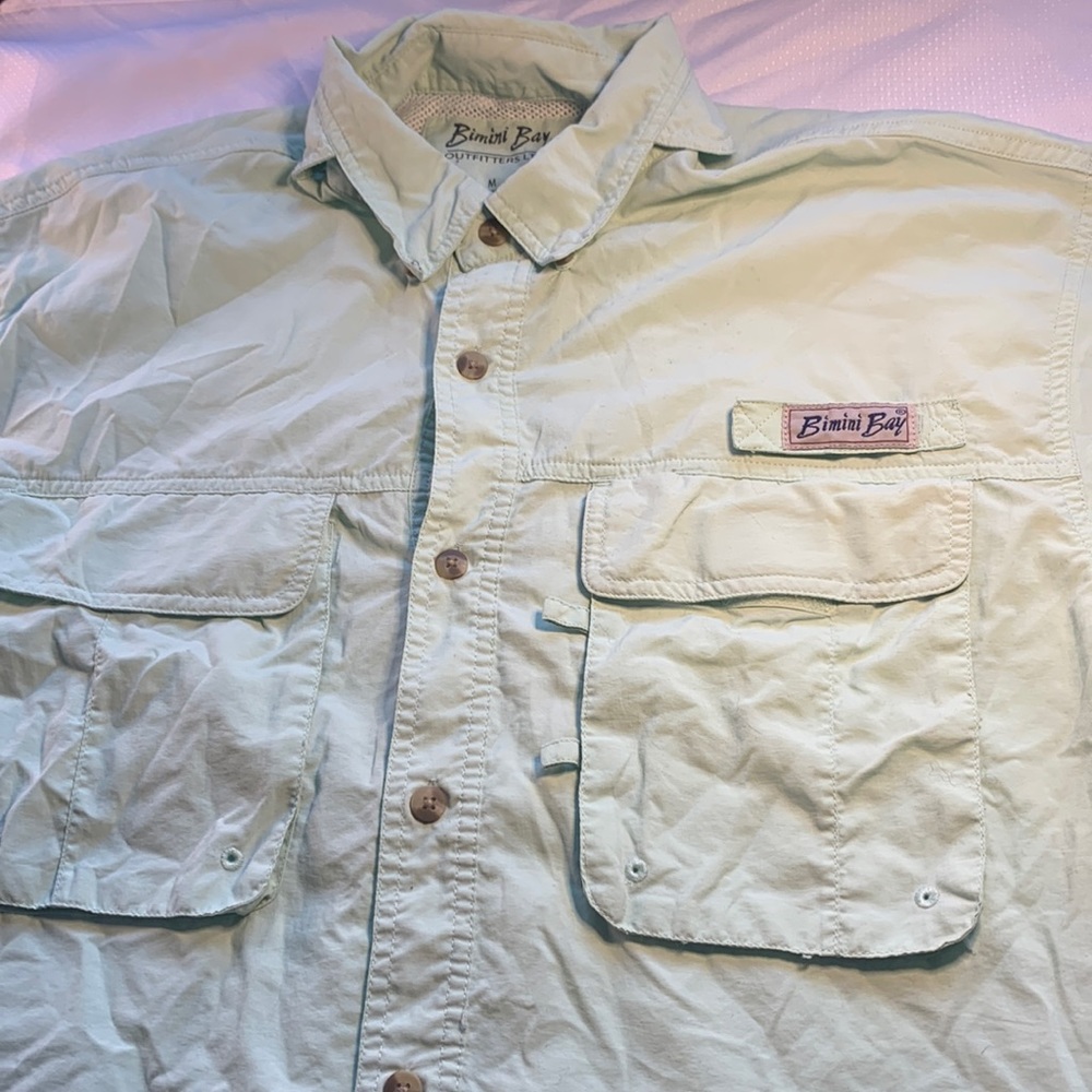 Bimini Bay Outfitters Fishing Button Up Shirt  Outdoors Camping Hiking Beach